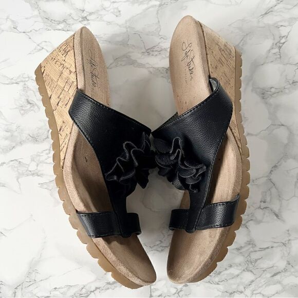 Life Stride notice flower wedge sandals - Picture 4 of 6